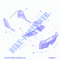 PLANCHER AND ROCKER   R21TAE99JA (C700578) pour Polaris RANGER 1000 FULL SIZE IS EU de 2021