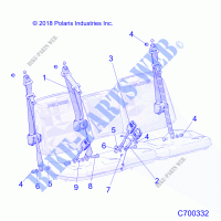 BODY, SIEGE BELT AND MOUNTING   R21RRE99FP/F9 (C700332) pour Polaris RANGER XP 1000 EPS MD de 2021