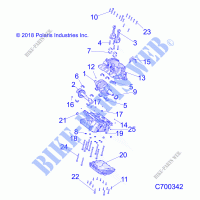 MOTEUR, CRANKCASE AND CRANKSHAFT   R21RRH99AC/BC (C700342) pour Polaris RANGER XP 1000 TRAIL BOSS de 2021