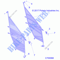 FILETS   R21RRS99C9/CK/CP/F9/FP/PCW (C700068) pour Polaris RANGER XP 1000 EPS EU de 2021
