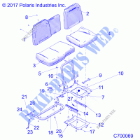 BODY, SIEGE ASM. AND SLIDER   R21RSV99AC/BC (C700069) pour Polaris RANGER CREW XP 1000 NORTHSTAR TRAIL BOSS de 2021