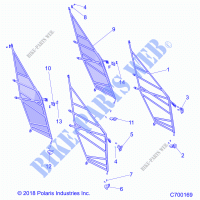 FILETS   R21RSV99AC/BC (C700169) pour Polaris RANGER CREW XP 1000 NORTHSTAR TRAIL BOSS de 2021