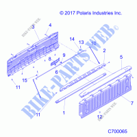 BODY, BOX, HAYON   R21RRV99AC/BC (C700065) pour Polaris RANGER XP 1000 NORTHSTAR EDITION TRAIL BOSS de 2021
