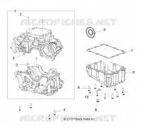 CARTERS MOTEUR AND CARTER INFERIEUR   A15SAA32EH (49ATVCARTERS MOTEUR14SP325) pour Polaris HAWKEYE 325 2X4 de 2015