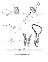 CHAINEE DE DISTRIBUTION AND SPROCKET   A15SAA32EH (49ATVCAMCHAINE14SP325) pour Polaris HAWKEYE 325 2X4 de 2015
