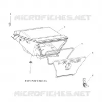 COFFRE, REAR   A15SAA32EH (49ATVSTORAGERR14SP570) pour Polaris HAWKEYE 325 2X4 de 2015