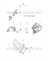 CORPS DE PAPILLON AND RAMPE D'INJECTION   A15SAA32EH (49ATVTHROTTLEBODY15325) pour Polaris HAWKEYE 325 2X4 de 2015