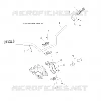 DIRECTION, GUIDON ET COMMODOS   A15SAA32EH (49ATVGUIDON14SP570) pour Polaris HAWKEYE 325 2X4 de 2015
