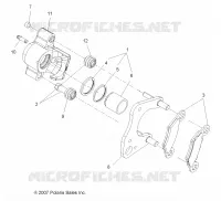 FREIN AVANT CALIPER   A15SAA32EH (49ATVFREINFRT08SP500) pour Polaris HAWKEYE 325 2X4 de 2015