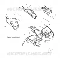 HABITACLE AVANT ET PANNEAUX LATERAUX   A15SAA32EH (49ATVCAB15570A) pour Polaris HAWKEYE 325 2X4 de 2015