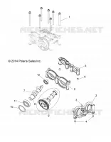 MOTEUR, CAMS AND BEARING HOUSING   A15SAA32EH (49ATVCAMSHAFT14SP325) pour Polaris HAWKEYE 325 2X4 de 2015