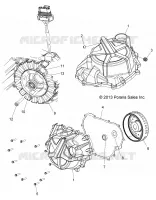 MOTEUR, STATOR COVER AND VOLANT MOTEUR   A15SAA32EH (49ATVVOLANT MOTEUR14SP325) pour Polaris HAWKEYE 325 2X4 de 2015