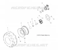 ROUES, REAR TIRE and FREIN DISC   A15SAA32EH (49ATVROUEREAR11SP500) pour Polaris HAWKEYE 325 2X4 de 2015