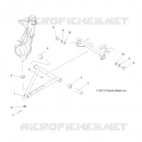 SUSPENSION, A ARM and SUPPORT MOUNTING   A15SAA32EH (49ATVAARM13SP500) pour Polaris HAWKEYE 325 2X4 de 2015