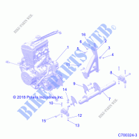 MOTEUR, MOUNTING   Z21N4E92AX/AG/BG/BX (C700324 3) pour Polaris RZR XP 4 TURBO de 2021