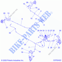 FREINS, FREIN LINES AND MASTER CYLINDER   Z21NAE92AG/BG/AX/BX (C0702422) pour Polaris RZR XP TURBO de 2021
