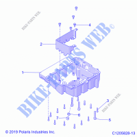 MOTEUR, OIL PAN   Z21NAE92AG/BG/AX/BX (C1205828 13) pour Polaris RZR XP TURBO de 2021