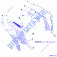 CARROSSERIE ARRIERE FENDERS AND BEZELS   Z21PAE92AE/AN/BE/BN/L92AL/AT/BL/BT (C700248 8) pour Polaris RZR TURBO S de 2021