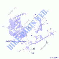 MOTEUR, MOUNTING   Z21P4E92AE/AN/BE/BN/L92AL/AT/BL/BT (C700324 3) pour Polaris RZR TURBO S 4 de 2021