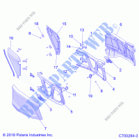 PORTESS, REAR   Z21P4E92AE/AN/BE/BN (C700284 3) pour Polaris RZR TURBO S 4 de 2021