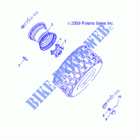 ROUES, REAR   A15YAP20AF (49ATVROUEREAR10PHX) pour Polaris PHOENIX 200 de 2015