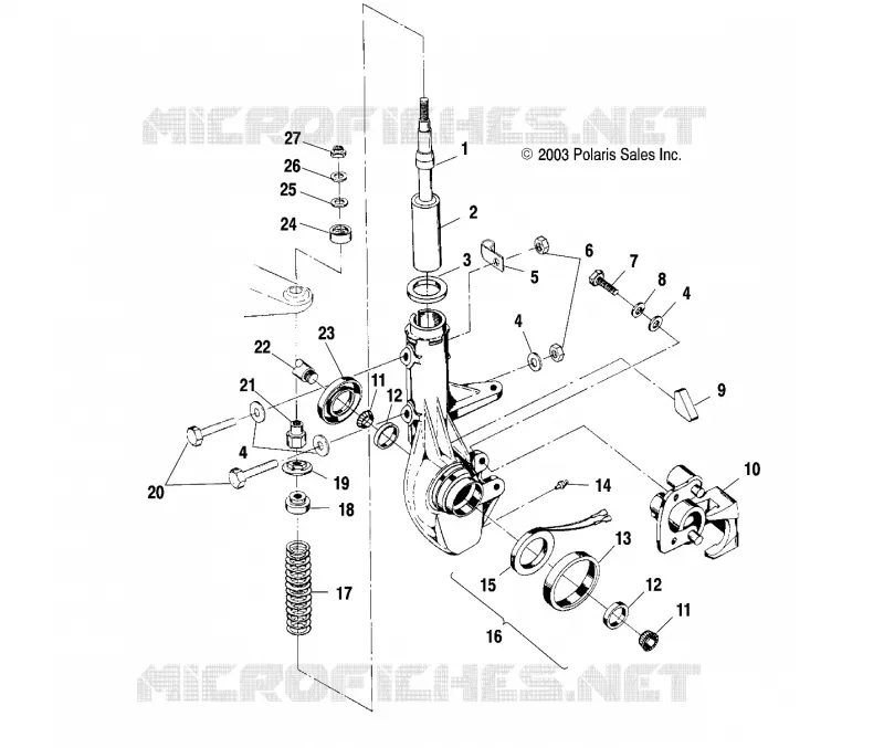 JAMBE DE FORCE AVANT - A00CK32AA (4959905990B007) Polaris ATV 325 2000 XPEDITION 325  XPEDITION 325 - A00CK32AB
