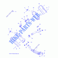 ECHAPPEMENT   A15SVE95HW (49ATVECHAPPEMENT14SCRAM) pour Polaris SCRAMBLER 1000 MD de 2015