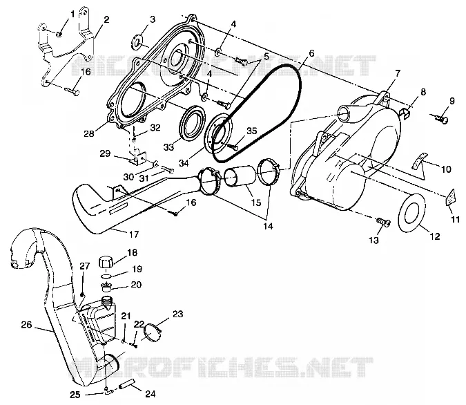 COUVERCLE D'EMBRAYAGE - A99BG38CA (4949664966c006) Polaris SCRAMBLER 400 1999 SCRAMBLER 400  SCRAMBLER 400 - A99BG38CA