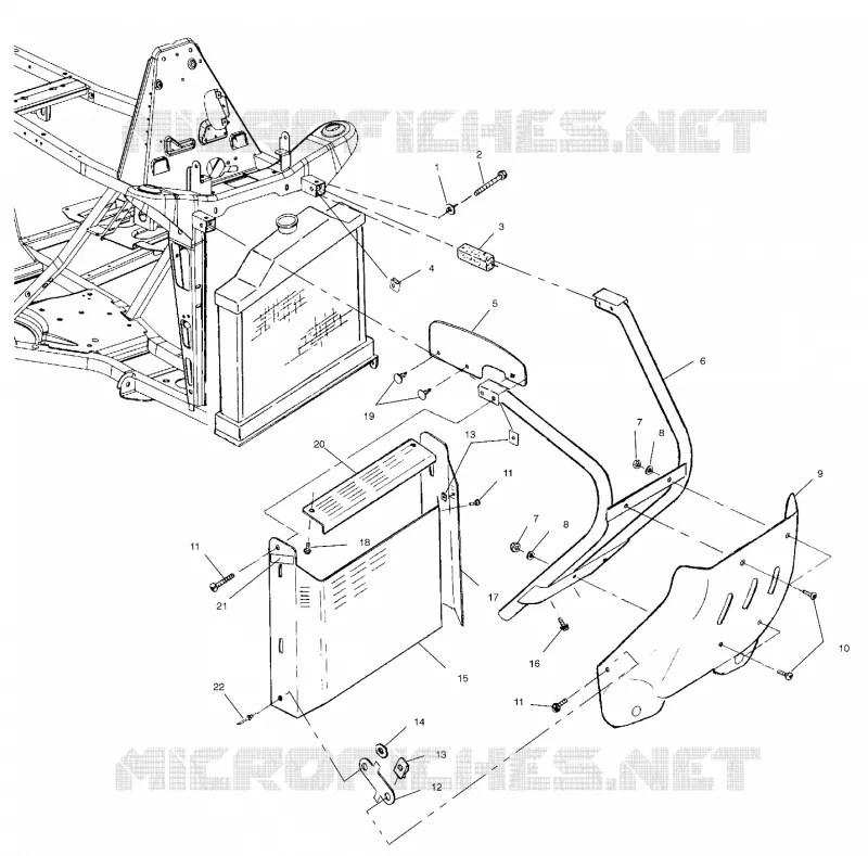 PARE CHOCS AVANT - A99BG38CA (4949664966a007) Polaris SCRAMBLER 400 1999 SCRAMBLER 400  SCRAMBLER 400 - A99BG38CA