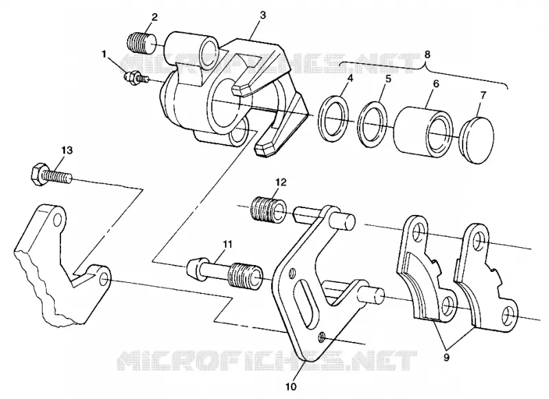 FRONT FREIN - A99BA38CA (4949534953b004) Polaris ATV 400 1999 SPORT 400  SPORT 400 - A99BA38CA