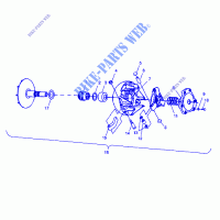 EMBRAYAGE DE TRANSMISSION   N98AC42D (4945214521C004) pour Polaris NORWEGIAN MAGNUM 4X4 de 1998