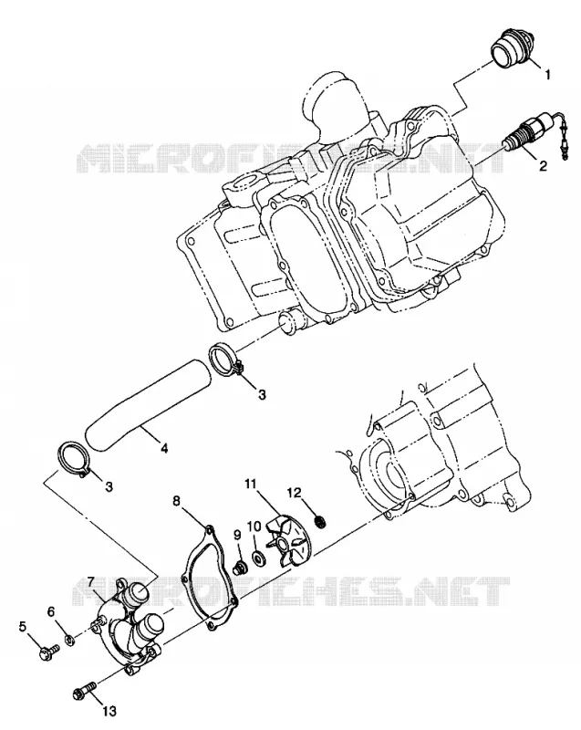 POMPE A EAU - W98CH50AB (4945714571d012) Polaris SPORTSMAN 500 1998 SPORTSMAN 500  SPORTSMAN 500 - W98CH50A