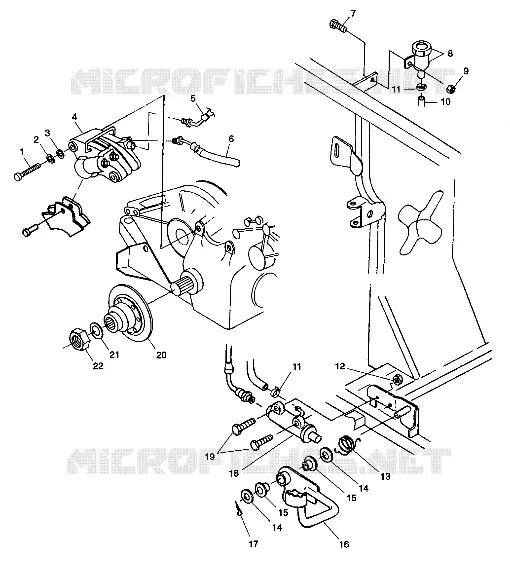 FREIN ARRIERE/FOOT PEDAL - W98CH50A(C)(D) (4950135013c013) Polaris SPORTSMAN 500 1998 SPORTSMAN 500  SPORTSMAN 500 - W98CH50AC