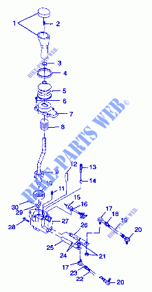 SELECTEUR DE VITESSE   S98CH50E(B) (4950135013d005) pour Polaris SPORTSMAN 500 de 1998