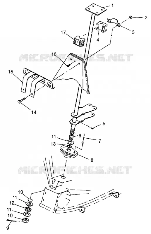 COLONNE DE DIRECTION Magnum 4X4 W97AC42A, Swedish Magnum 4X4 S97AC42E and Norwegia (4940834083B008) Polaris ATV autre 1997 MAGNUM 4X4  MAGNUM 4X4 - W97AC42A