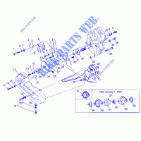 PONT/FREIN AND COUVERCLE DE CHAINEE MOUNTING SCRAMBLER 400L W97BC38C (4939893989C003) pour Polaris SCRAMBER 400L de 1997