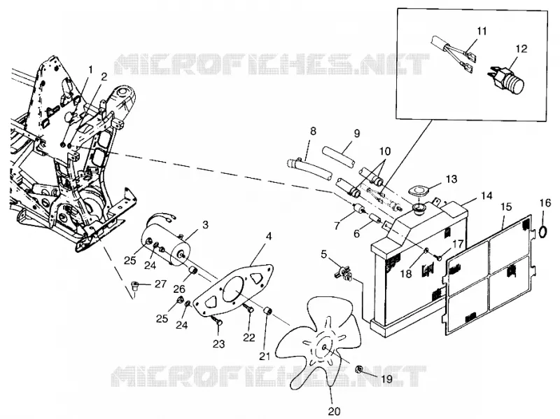 SYSTÈME DE REFROIDISSEMENT Scrambler 400L W97BC38C (4939893989A010) Polaris ATV 400 1997 SCRAMBER 400L  SCRAMBER 400L - W97BC38C