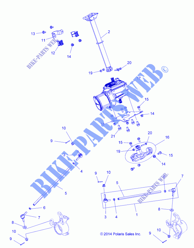 COLONNE DE DIRECTION ASM.   A15SXE95HK (49ATVDIRECTION15850) pour Polaris SPORTSMAN 1000 MD de 2015