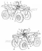 EMBLEMES XPLORER 300 W97CC28C (4939813981A009) pour Polaris XPLORER 300 de 1997