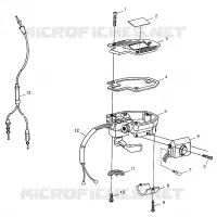INSTRUMENTS   ACCELERATEUR ASM./CABLE XPLORER 300 W97CC28C (4939813981B009) pour Polaris XPLORER 300 de 1997