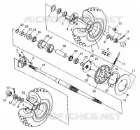 PONT ARRIERE XPLORER 300 W97CC28C (4939813981C007) pour Polaris XPLORER 300 de 1997