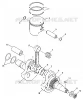 VILEBREQUIN AND PISTON XPLORER 300 W97CC28C (4939813981C012) pour Polaris XPLORER 300 de 1997