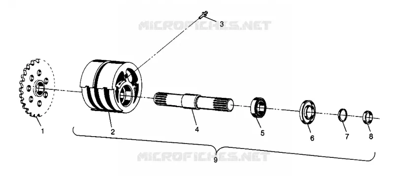 TENDEUR AVANT 6X6 400L - W968740 AND  6X6 400L NORWEGIAN - N968740 (4935963596B004) Polaris ATV 400 1996 NORWEGIAN 400L 6X6  NORWEGIAN 400L 6X6 - N968740
