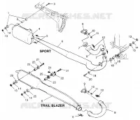 ECHAPPEMENT   W968540 (4935863586A013) pour Polaris TRAIL BLAZER ES de 1996
