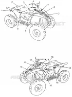 EMBLEMES   W968540 (4935863586A008) pour Polaris TRAIL BLAZER ES de 1996