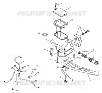 INSTRUMENTS   MAITRE CYLINDRE/FREIN LINE   W968540 (4935863586B012) pour Polaris TRAIL BLAZER ES de 1996