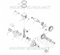 PISTON ET VILEBREQUIN (SPORT)   W968540 (4935863586D001) pour Polaris TRAIL BLAZER ES de 1996