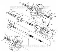 PONT ARRIERE   W968540 (4935863586C005) pour Polaris TRAIL BLAZER ES de 1996