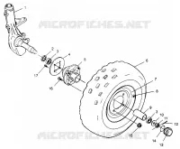 ROUE AVANT   W968540 (4935863586B006) pour Polaris TRAIL BLAZER ES de 1996