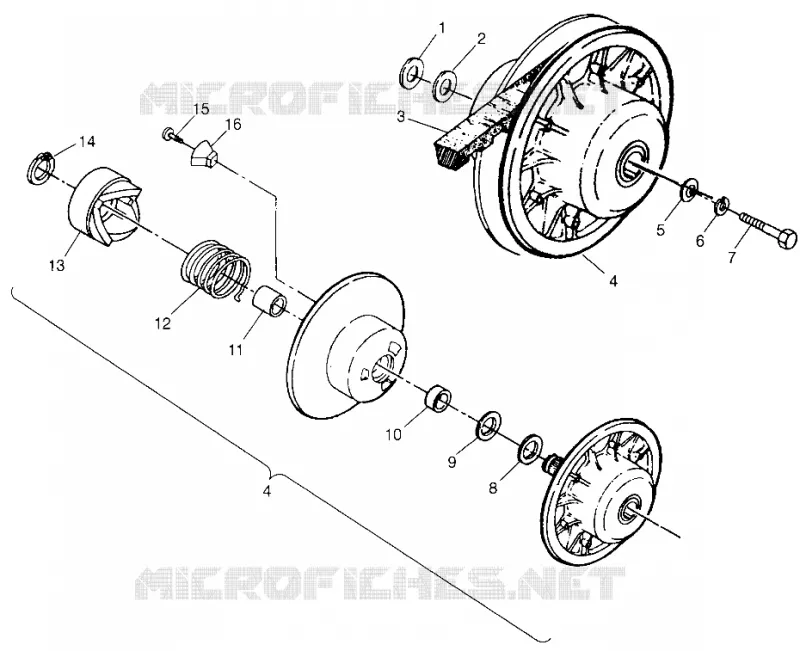 EMBRAYAGE DE TRANSMISSION TRAIL BOSS W968527 (4935883588B011) Polaris ATV autre 1996 TRAIL BOSS  TRAIL BOSS - W968527